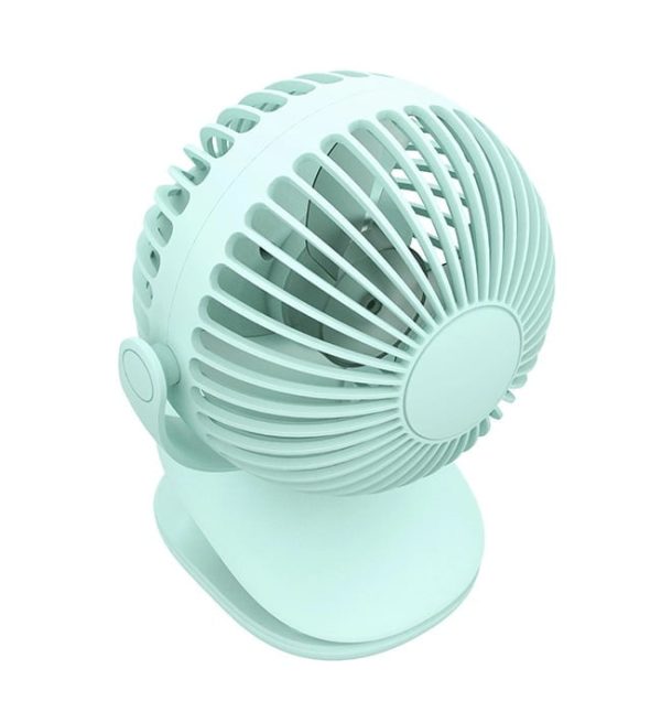 NEW!! Mini Clip Fan 360 Degree Rotation Rechargeable Fan (WiWu FS03)- Light Green Color